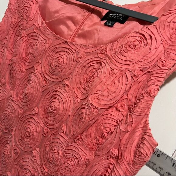 Pretty Adrianna Papell Coral Shift Dress for Spring 2025! Women's Size 8 - Picture 9 of 11
